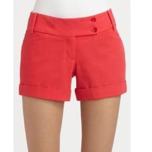 BCBGMaxAzria symon shorts in red lipstick